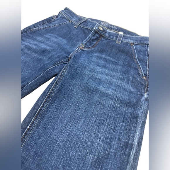 Bebe Vintage Denim Bermuda Shorts Size 26 Decorative Buttons Sailor Pant Y2K - Picture 3 of 12